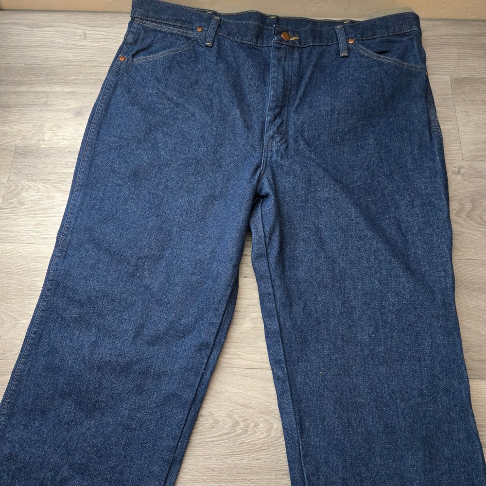 Wrangler Blue Jeans 40x30 Cowboy Cut Slim Fit 936PWD Denim Western Straight Leg - Picture 3 of 7